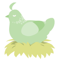A gluppy chicken with a neck-speckle pattern