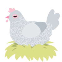 A mist chicken with a double-lace pattern