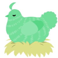 Spring, a spring chicken with a bar pattern