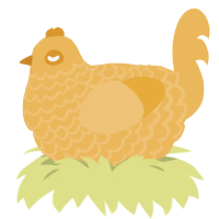 A honey chicken with a lace pattern