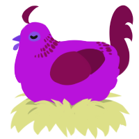 (unnamed), a amethyst and wine chicken with a neck-band pattern