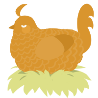 full orange, a orange chicken with a lace pattern