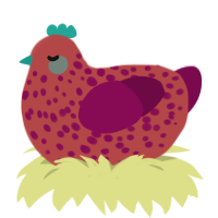 Spice, a red and wine chicken with a speckle pattern