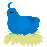 (unnamed), a sapphire chicken with a speckle pattern