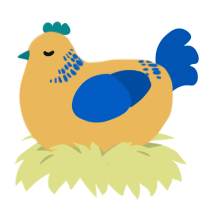 Aloalo, a honey and ultramarine chicken with a neck-band pattern
