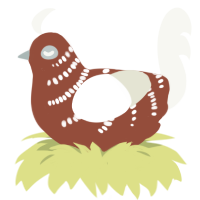 uhhhh idk, a russet and white chicken with a half-bar pattern