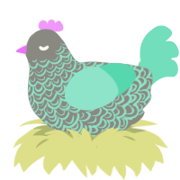 Nojito, a ash and mint chicken with a double-lace pattern
