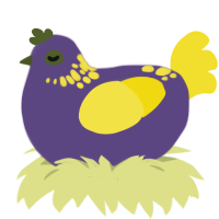 Beetlejuice Cocktail, a overcast and yellow chicken with a neck-speckle pattern