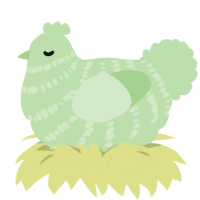 Gulpin, a gluppy chicken with a bar pattern