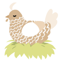 (unnamed), a beige and cream chicken with a lace pattern