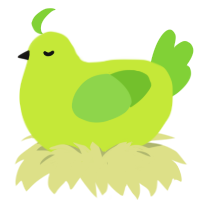 A lime and grass chicken