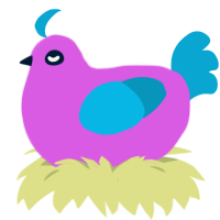 A orchid and cerulean chicken