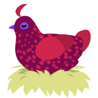 Mushi, a wine and crimson chicken with a speckle pattern