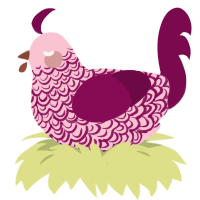rosé, a rose and wine chicken with a double-lace pattern