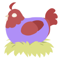 (unnamed), a lilac and red chicken with a head pattern