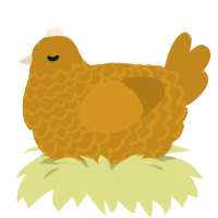 (unnamed), a ochre chicken with a lace pattern