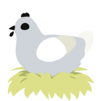 Lithe, a mist and white chicken