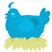 xxx cerulean, a cerulean chicken with a half-lace pattern