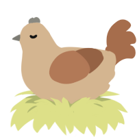 coco, a beige and brown chicken