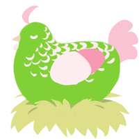 (unnamed), a grass and rose chicken with a half-lace pattern