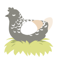 (unnamed), a ash and cream chicken with a half-lace pattern