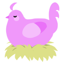 Lavender, a lavender chicken