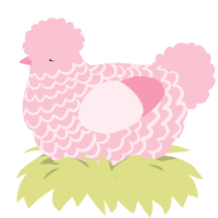 Rose Champagne, a rose chicken with a lace pattern