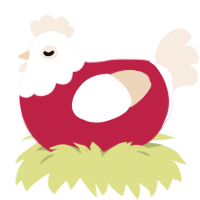 (unnamed), a crimson and cream chicken with a head pattern