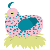 (unnamed), a rose and sea chicken with a speckle pattern