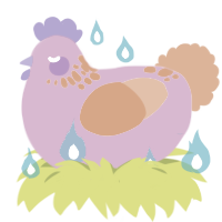 G TBN, a viridian and sapphire chicken with a neck-speckle pattern
