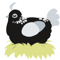 Kikokuryu, a sable and mist chicken with a neck-speckle pattern