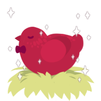 Dantes Inferno, a crimson chicken with a neck-speckle pattern