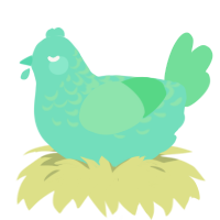 A mint and spring chicken with a half-lace pattern