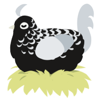Yugami Jin, a sable and mist chicken with a half-lace pattern