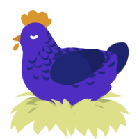 Loved Yet Lonesome, a indigo and navy chicken with a half-lace pattern