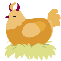 Jetty, a orange and honey chicken with a head pattern