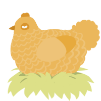 A honey chicken with a lace pattern