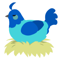 pool, a aqua and ultramarine chicken with a head pattern
