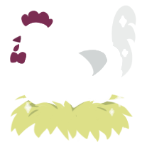 White Day, a white and silver chicken with a bar pattern