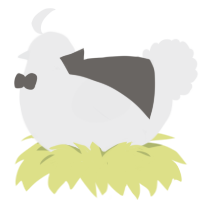 Alabaster, a black chicken