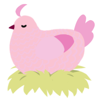 (unnamed), a rose and pink chicken with a lace pattern