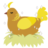 金义 Jin Yi, a gold and yellow chicken with a neck-band pattern