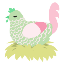 (unnamed), a gluppy and rose chicken with a lace pattern