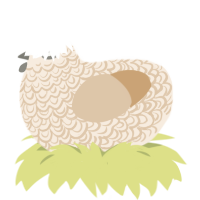 (unnamed), a cream and beige chicken with a double-lace pattern