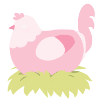 Parsley, a rose chicken with a head pattern
