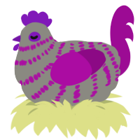 What, a ash and plum chicken with a bar pattern