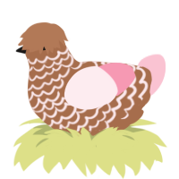 (unnamed), a brown and rose chicken with a lace pattern
