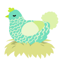 Soape, a mint and apple chicken with a lace pattern
