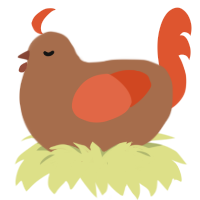 (unnamed), a brown and vermilion chicken