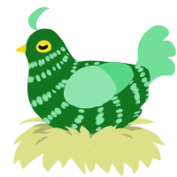 (unnamed), a leaf and spring chicken with a bar pattern